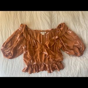 Billabong ruffle crop top